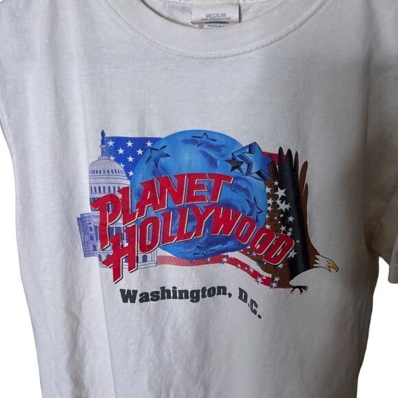 VTG 1991 Planet Hollywood USA T Shirt Medium - Picture 2 of 4